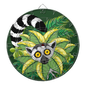 Madagaskar-Lemuren im Exotischen Dschungel Dartscheibe