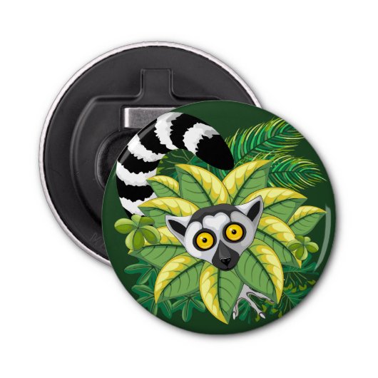 Madagaskar-Lemuren im Exotischen Dschungel Flaschenöffner (Vorderseite)