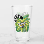 Madagaskar-Lemuren im Exotischen Dschungel Glas (Rückseite)