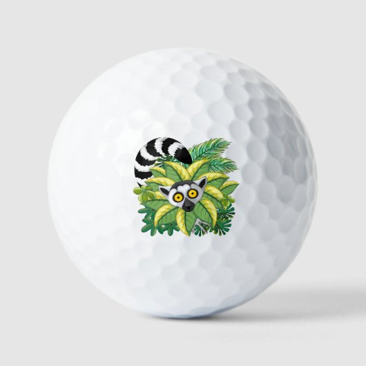 Madagaskar-Lemuren im Exotischen Dschungel Golfball (Vorderseite)