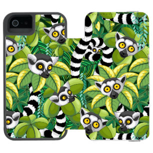 Madagaskar-Lemuren im Exotischen Dschungel Incipio Watson™ iPhone 5 Geldbörsen Hülle