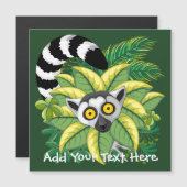 Madagaskar-Lemuren im Exotischen Dschungel Magnetkarte (Vorne/Hinten)