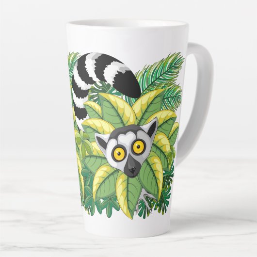 Madagaskar-Lemuren im Exotischen Dschungel Milchtasse (Rechte Ecke)