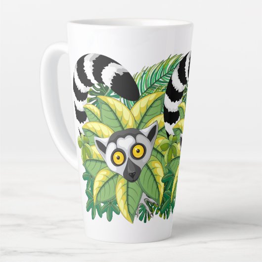 Madagaskar-Lemuren im Exotischen Dschungel Milchtasse (Linke Ecke)