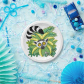 Madagaskar-Lemuren im Exotischen Dschungel Pappteller (Party)