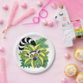 Madagaskar-Lemuren im Exotischen Dschungel Pappteller (Party)