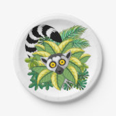 Madagaskar-Lemuren im Exotischen Dschungel Pappteller (Vorderseite)