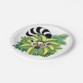 Madagaskar-Lemuren im Exotischen Dschungel Pappteller (Schrägansicht)