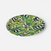 Madagaskar-Lemuren im Exotischen Dschungel Pappteller (Schrägansicht)