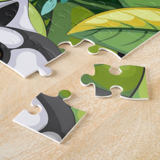 Madagaskar-Lemuren im Exotischen Dschungel Puzzle (Seite)