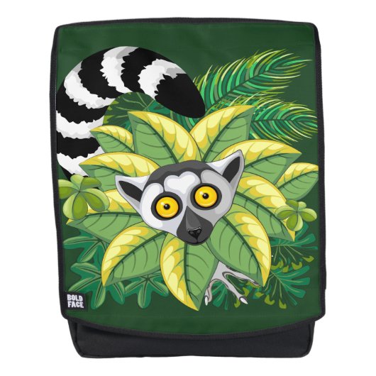 Madagaskar-Lemuren im Exotischen Dschungel Rucksack (Vorderseite)