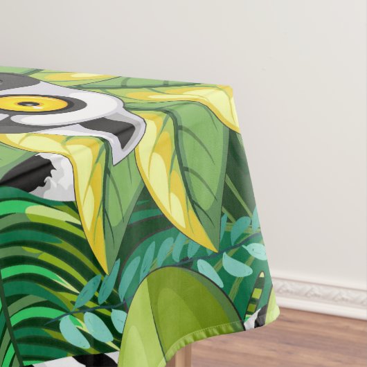Madagaskar-Lemuren im Exotischen Dschungel Tischdecke (Beispiel)
