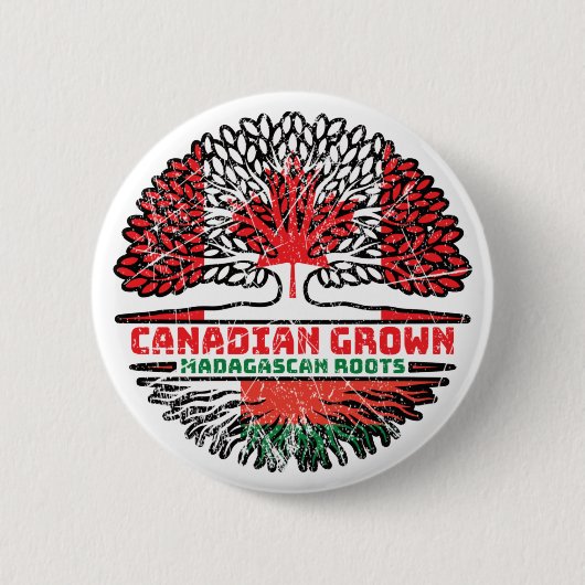 Madagaskar Madagaskar Canadian Canada Tree Roots Button (Vorderseite)