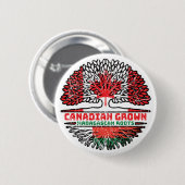 Madagaskar Madagaskar Canadian Canada Tree Roots Button (Vorne & Hinten)
