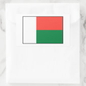 Madagaskar - madagassische Flagge Rechteckiger Aufkleber (Tasche)