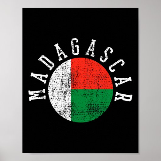 Madagaskar-Malagasy-Flagge Poster (Vorne)