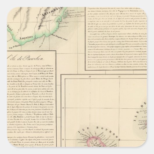 Madagaskar, Mauritius 57 Quadratischer Aufkleber (Vorderseite)
