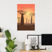Madagaskar Minimal Reiseplakat Poster (Heimbüro)