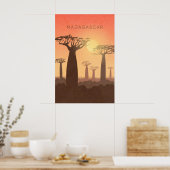 Madagaskar Minimal Reiseplakat Poster (Küche)