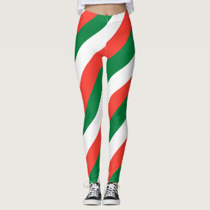 Madagaskar - Nationalfarben der Flaggen Diagonal g Leggings