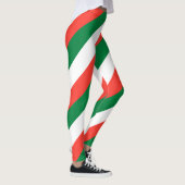 Madagaskar - Nationalfarben der Flaggen Diagonal g Leggings (Rechts)