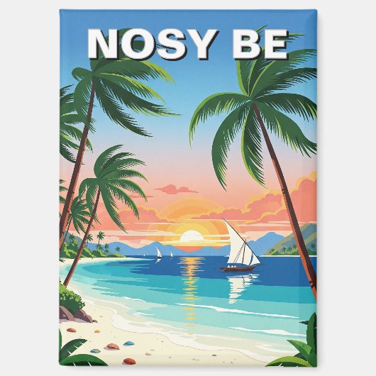 Madagaskar Nosy Be Travel Magnet (Vorderseite)