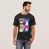 Madagaskar-Pinguine, Niedlich und knuddelig Text-P T-Shirt (Vorne ganz)