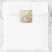 Madagaskar Quadratischer Aufkleber (Tasche)