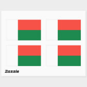 Madagaskar Rechteckige Flag-Aufkleber Rechteckiger Aufkleber (Blatt)