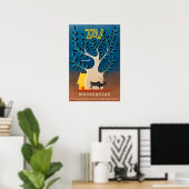 Madagaskar Reiseplakat Afrika Kunst Afrikanischer  Poster (Heimbüro)
