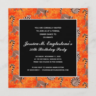 Madagaskar Ring Tegelschwanz Lemur Nature Lover Ge Einladung