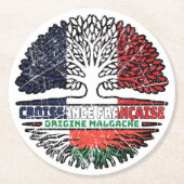 Madagaskar Runder Pappuntersetzer (Vorderseite)