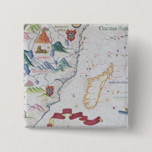 Madagaskar und afrikanische Ostküstenlinie Button (Vorderseite)