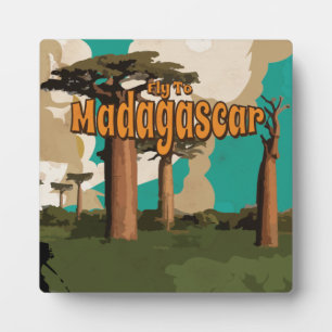 Madagaskar Vintage-Reiseposter Fotoplatte