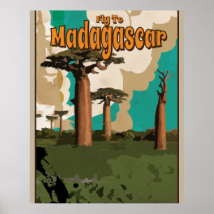 Madagaskar Vintage-Reiseposter Poster