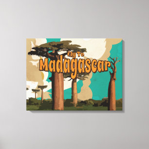 Madagaskar Vintage Travel Poster Leinwanddruck