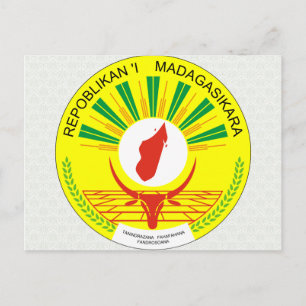 Madagaskar-Wappen im Detail Postkarte