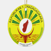 Madagaskar-Wappen Keramikornament (Links)
