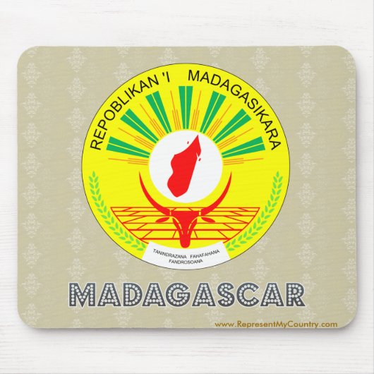 Madagaskar-Wappen Mousepad (Vorne)