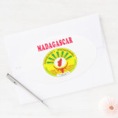 Madagaskar-Wappen Ovaler Aufkleber (Umschlag)
