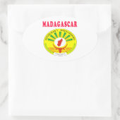 Madagaskar-Wappen Ovaler Aufkleber (Tasche)