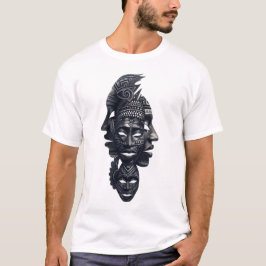 Madagassisches Ahnenmasken-Stammesgeist-T-Shirt T-Shirt