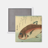 Madai oder Red Tai - Hiroshige japanische Fischdru Magnet (Vorderseite/Rückseite)