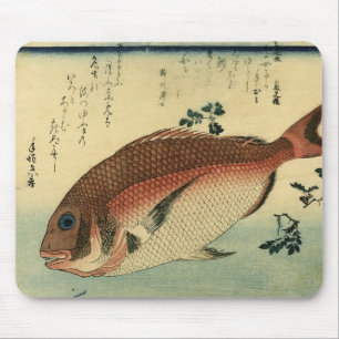 Madai oder Red Tai - Hiroshige japanische Fischdru Mousepad