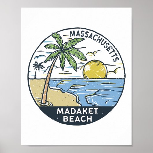 Madaket Beach Massachusetts Vintag Poster (Vorne)