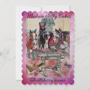 madam alberne Kuchen in der Küche mit Oma holi Feiertagskarte