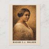 Madam C.J. Walker Portrait Art Postkarte (Vorderseite)