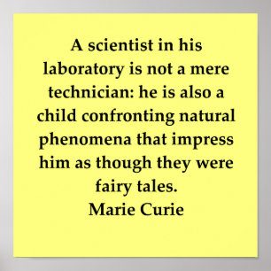 Madam-Marie-Curie-Zitat Poster