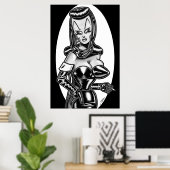 Madam Mars™/Film Noir Glamour Poster (Heimbüro)