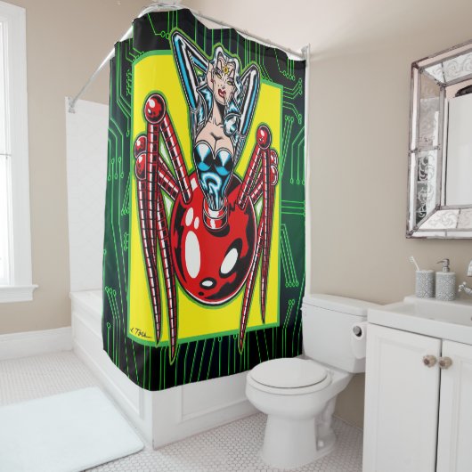 Madam Mechanism™/Mecha Spider Duschvorhang (Beispiel)